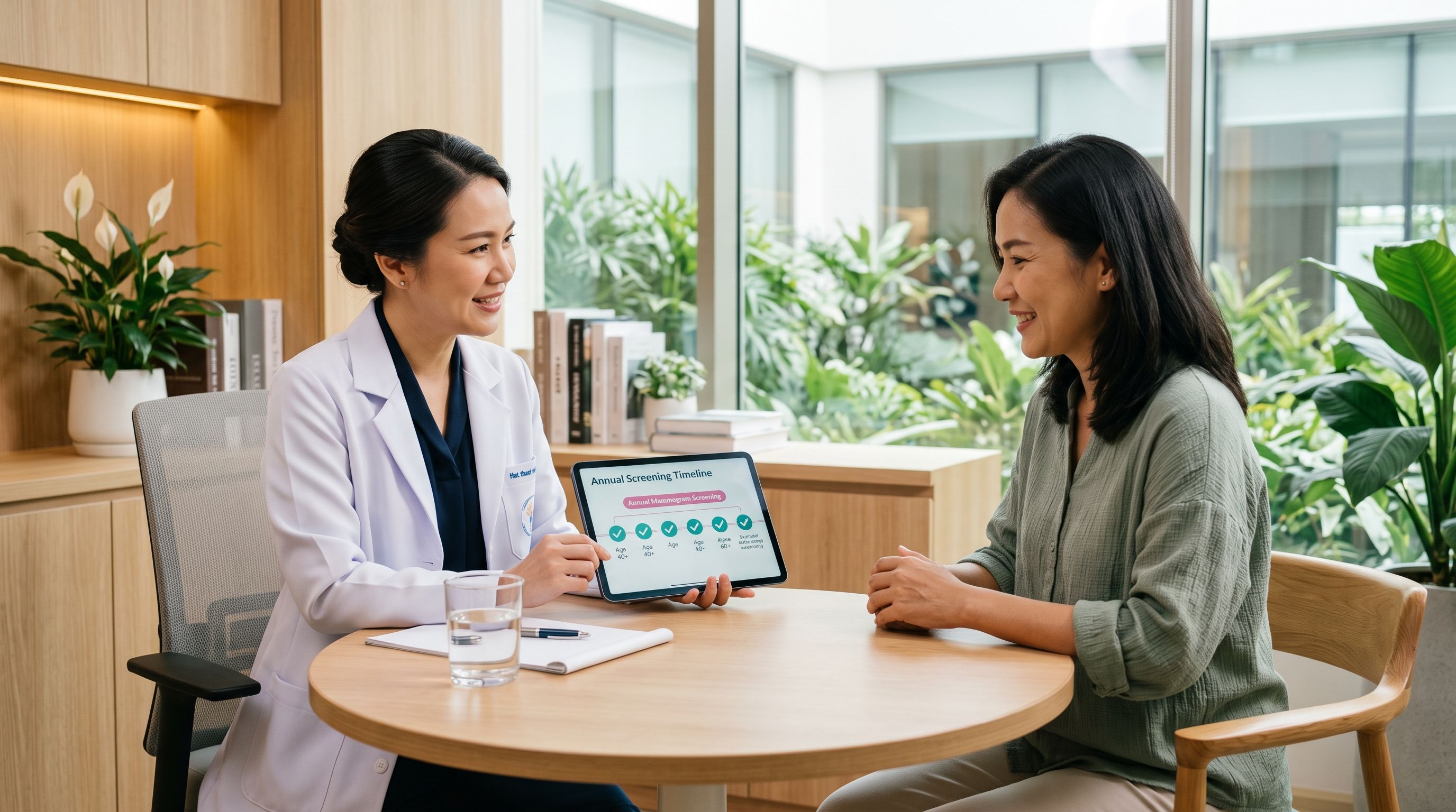 Multi-generation family undergoing preventive breast cancer screening