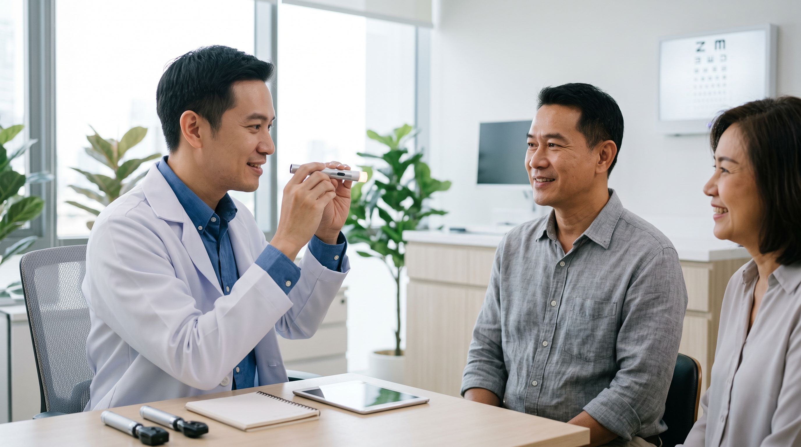 Specialized evaluation of the optic nerve and overall physical health