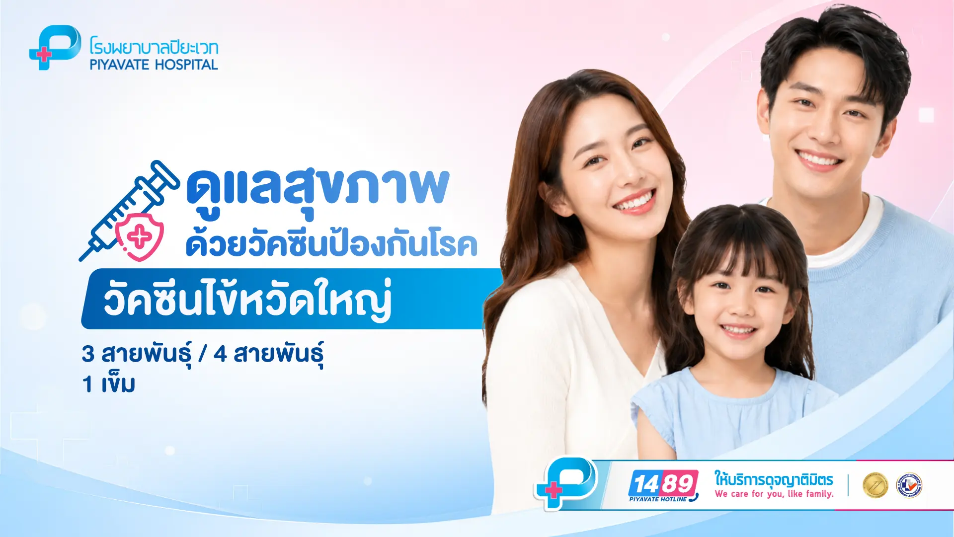 แพ็กเกจวัคซีนไข้หวัดใหญ่ 4 สายพันธุ์